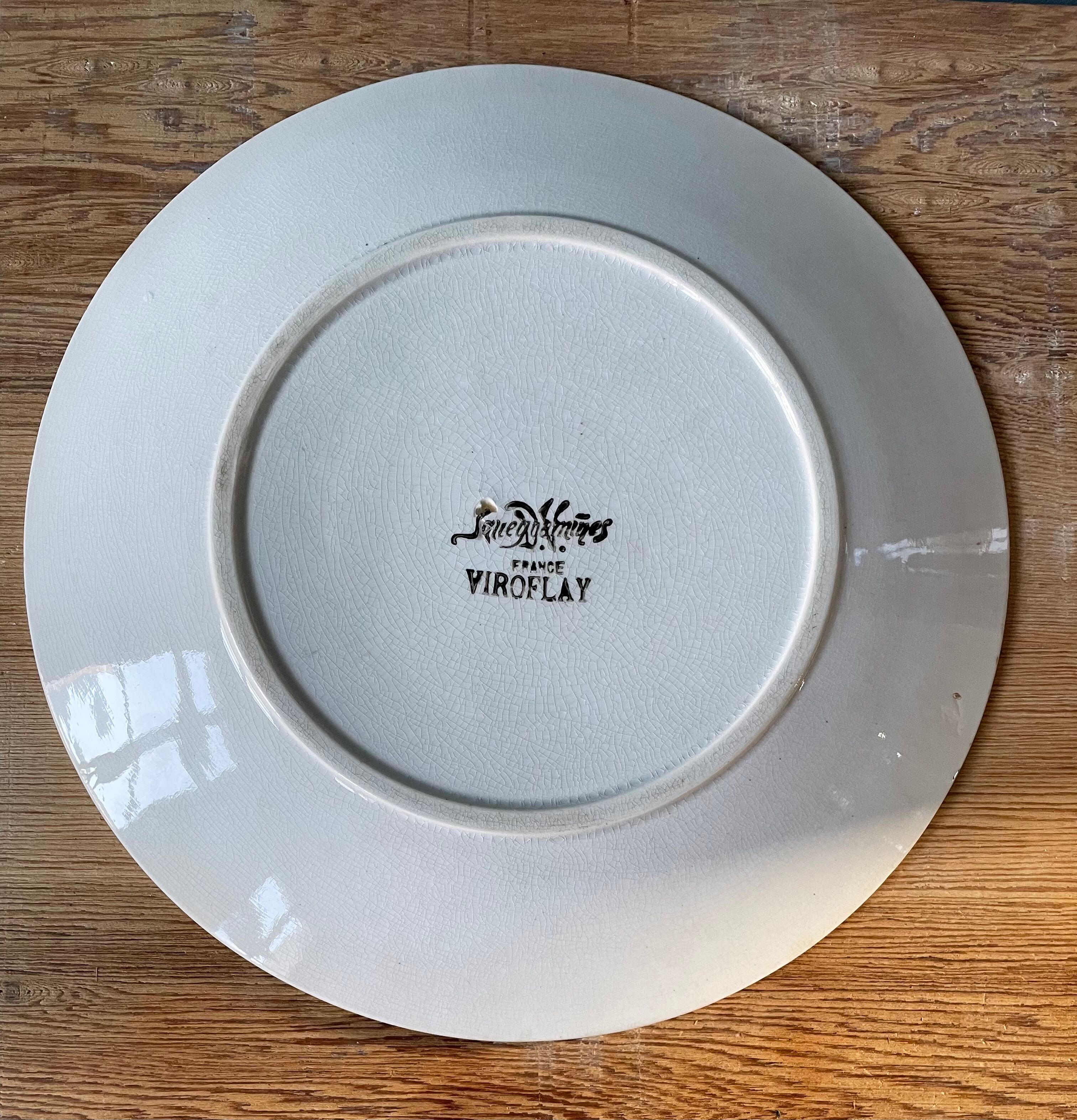 Plate "Viroflay" Sarreguemines France
