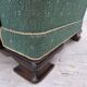 1960s, Danish armchair, green and beige furniture wool.