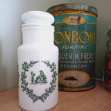 Italian opal glass jar