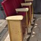 Cinema 3 seated bench Grenat 50s
