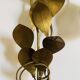 Floral wall light with 2 bulbs in brass and opaline, – 1950s/60s