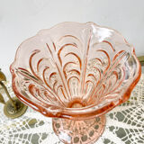 Vintage Art Deco style pink glass vase