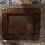 Pair of paintings, animated family scenes, oils on canvas, early 19th century