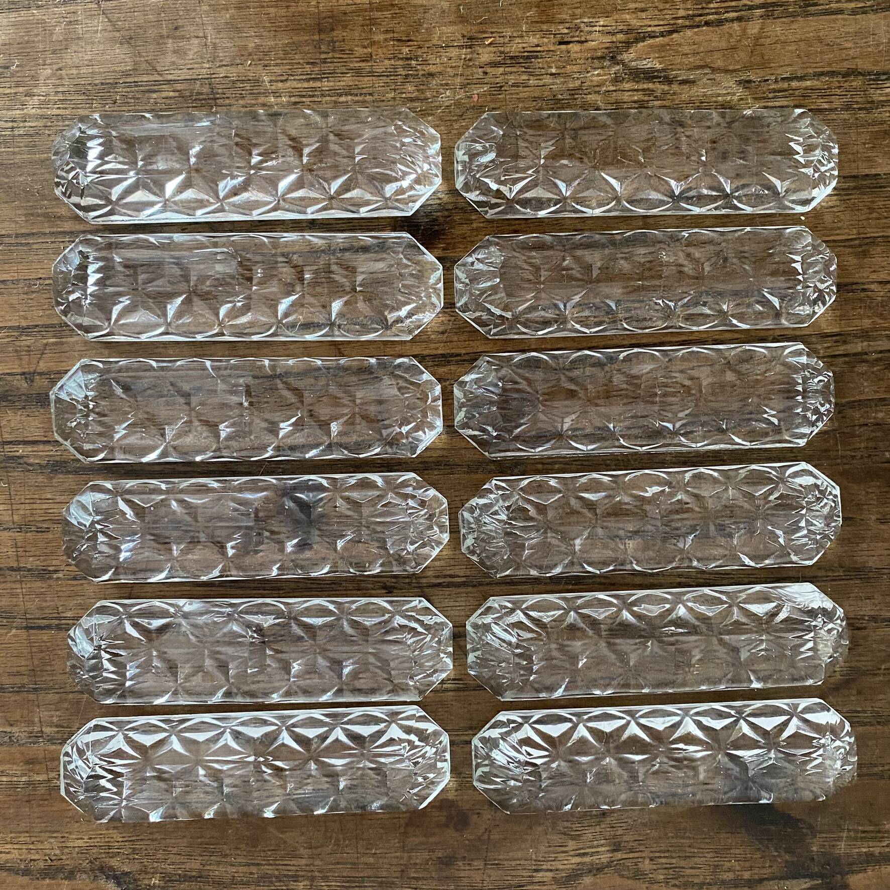 Moulded glass knife rest, 1950s-60s