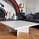 Vintage square travertine table, 1970s