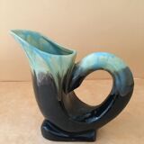 Flared ceramic vase with numbered handle