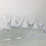 Service of 49 Val St Lambert glasses in cut crystal