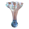 Vase allongé en verre transparent en forme de fleur