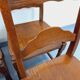 Set of 6 vintage brutalist chairs in oak wood from the 60s