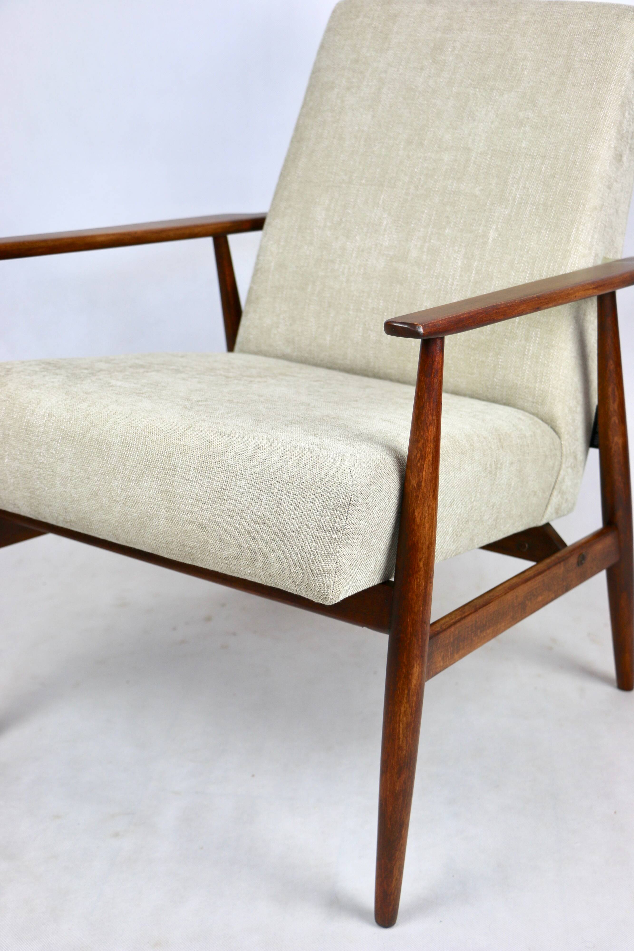 Armchair 'Lis', 1970s beige design by Henryk Lis