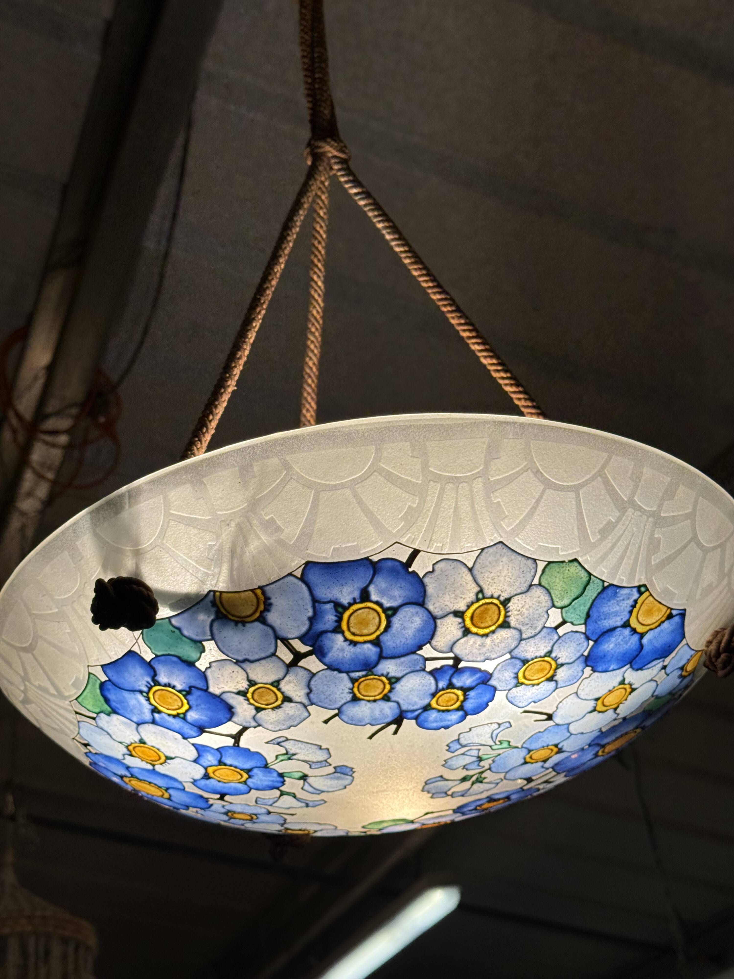 Art Deco suspension signed LOYS LUCHA