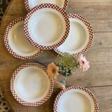 Set of 6 vintage soup plates - Scottish model from Sarreguemines
