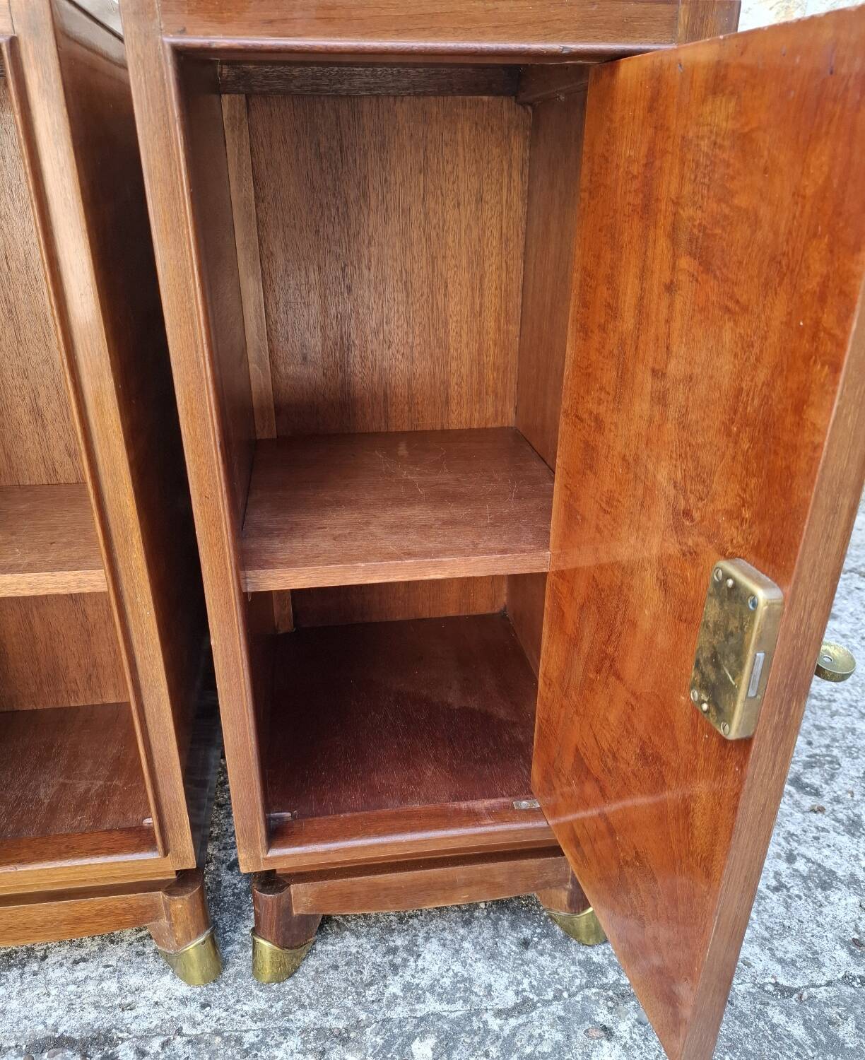 Mahogany glass sideboard, 1950