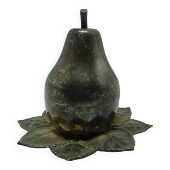 Art Nouveau sugar bowl, silver-plated brass, Szandrik, Hungary, 1930s.