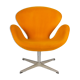 Yellow Model 3320 Swan Chair by Arne Jacobsen for Fritz Hansen