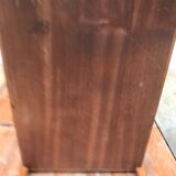 Old Table Appoint Wood Plateau Marqueté Star Feet Compass - Vintage Drawer