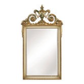 20th Century Napoleon III style mirror in wood with facet cut mirror, Franc