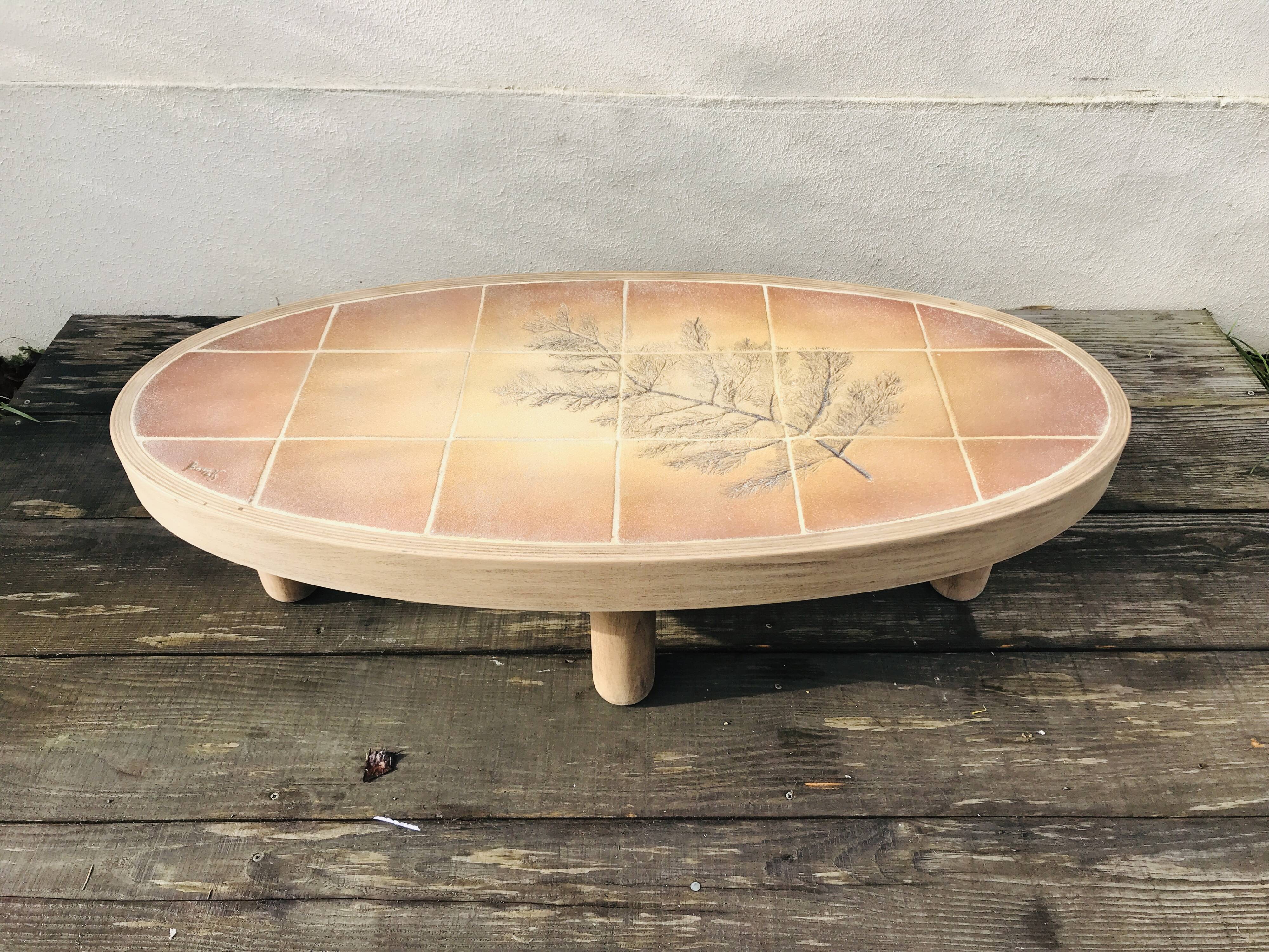 Vintage ceramic coffee table 70