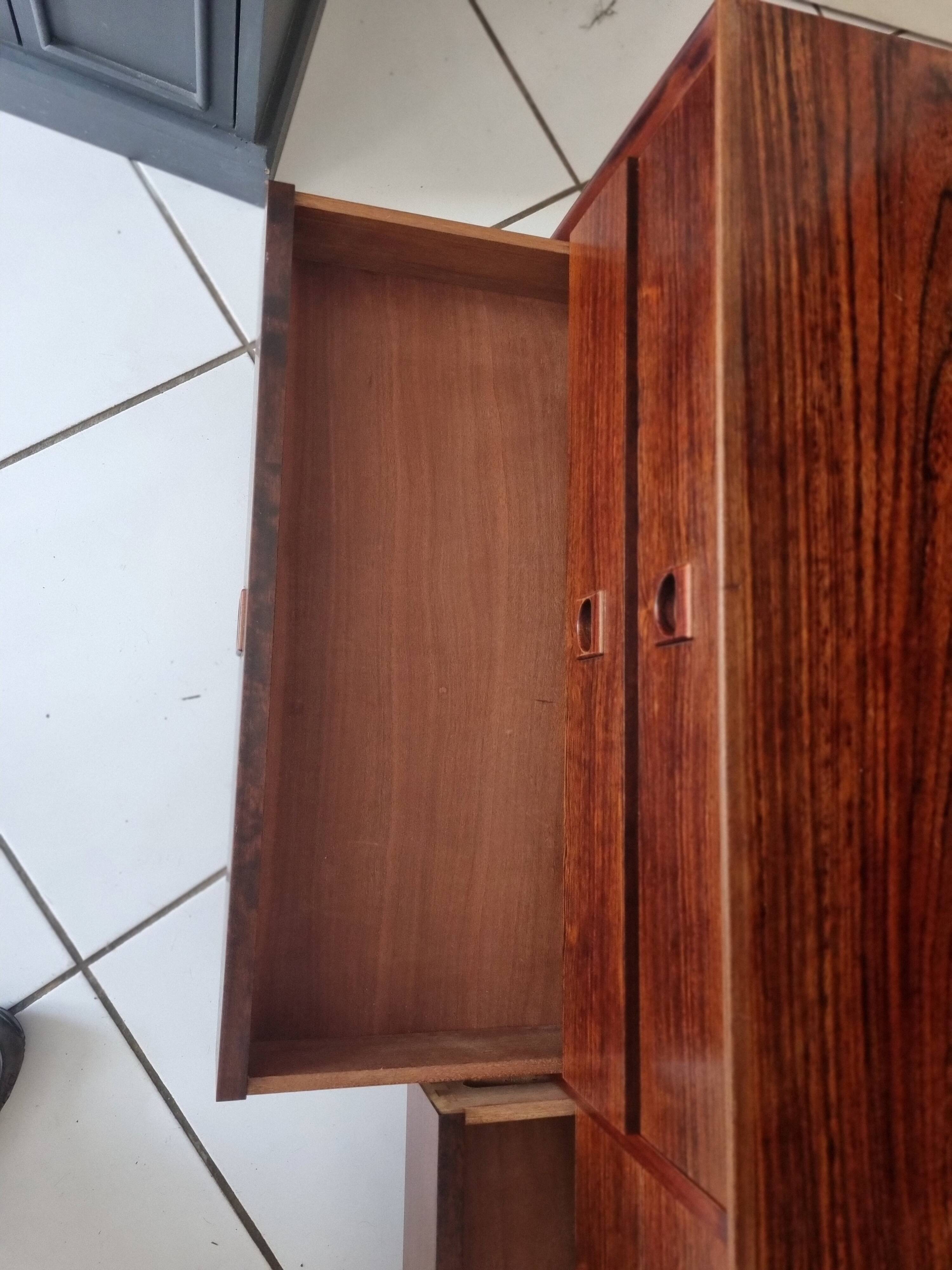 Enfilade plus bibliotheque palissandre de rio