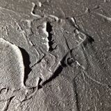 Minimalist monochrome abstract painting black