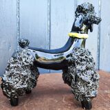 Groomed Poodle in Iridescent Ceramic, 1950
