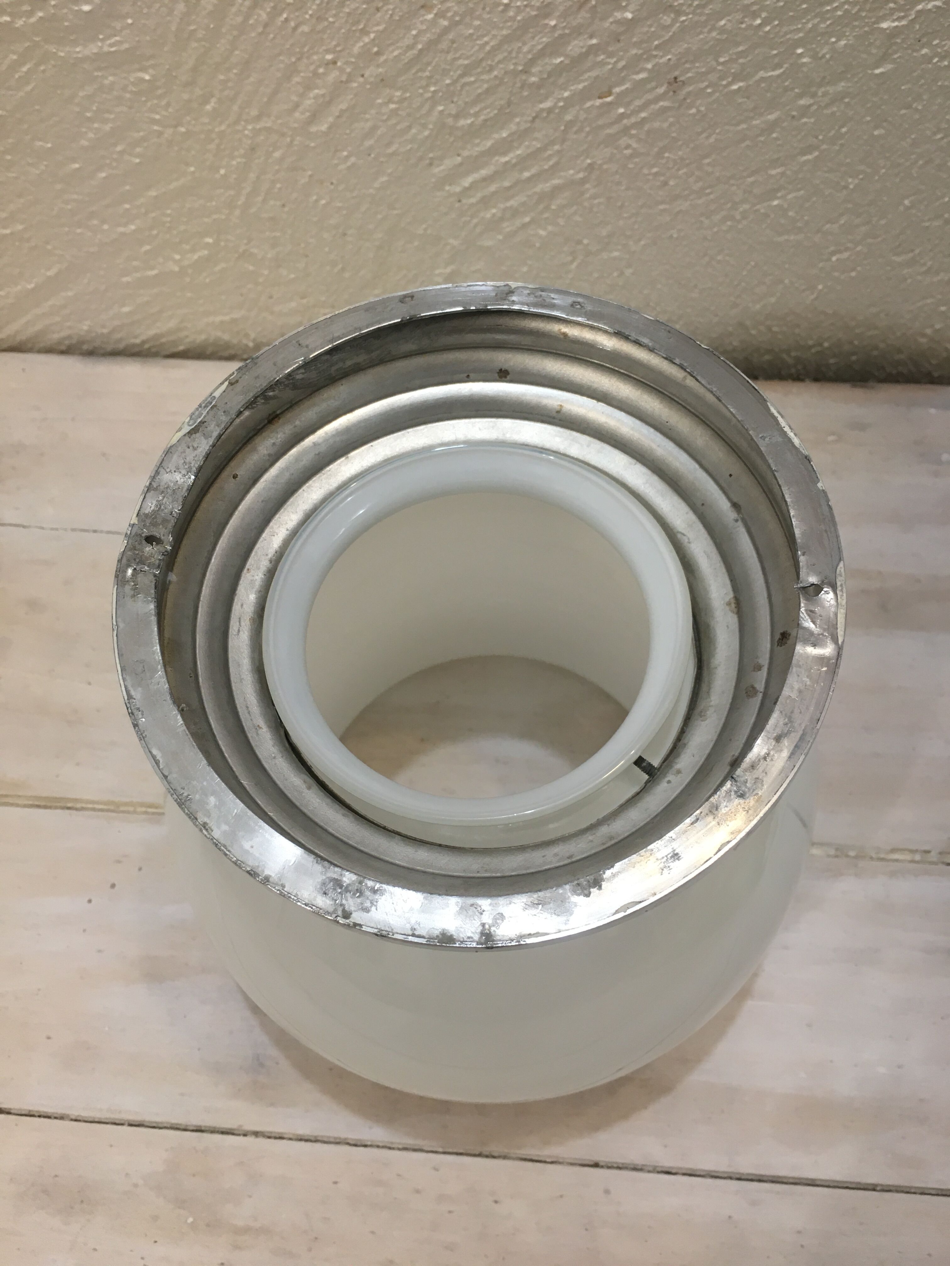 White glass globe ceiling light