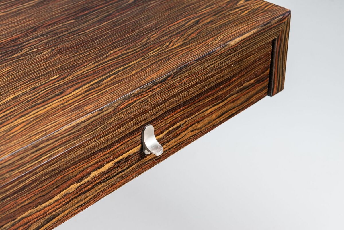 Trau Arredamenti Metallici S.P.A. large desk rosewood Italy 1960