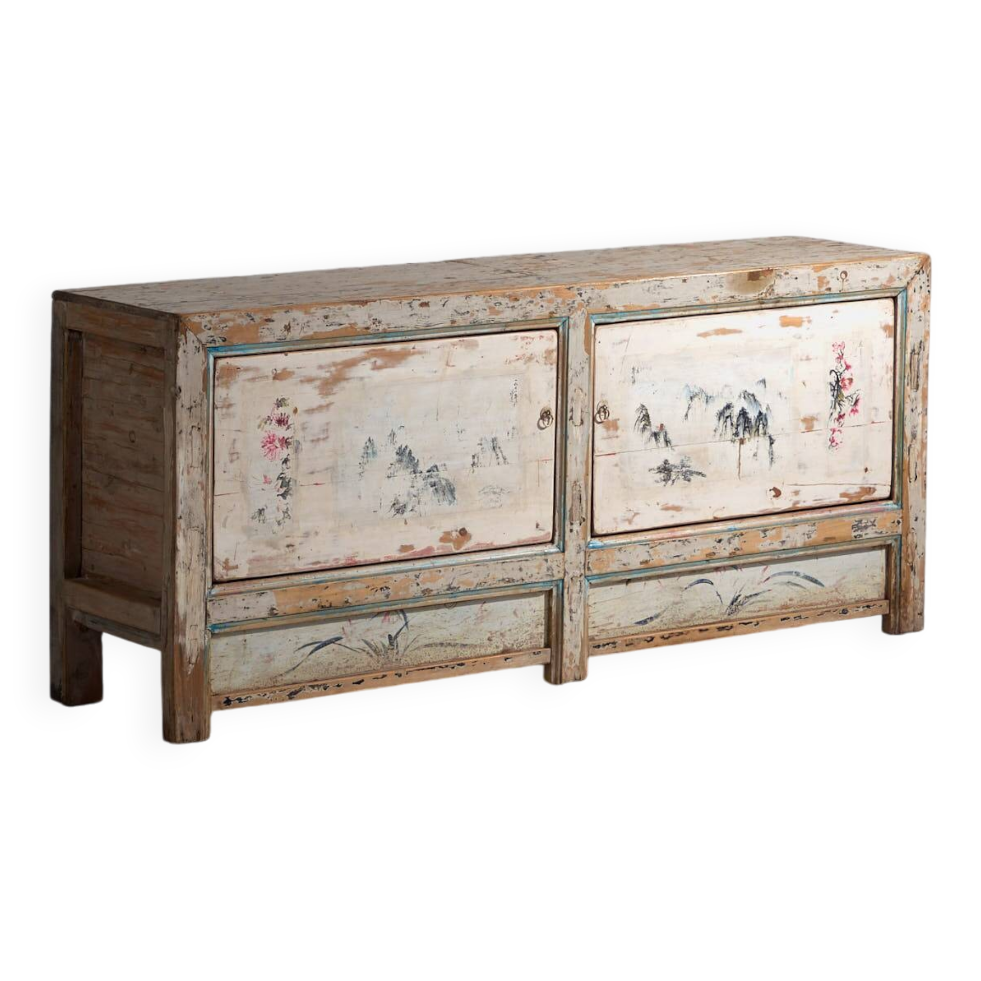 Antique white solid wood sideboard (circa 1920)