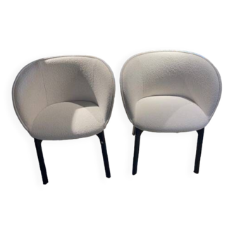 Fauteuil Kartell modèle Charla bouclette blanche