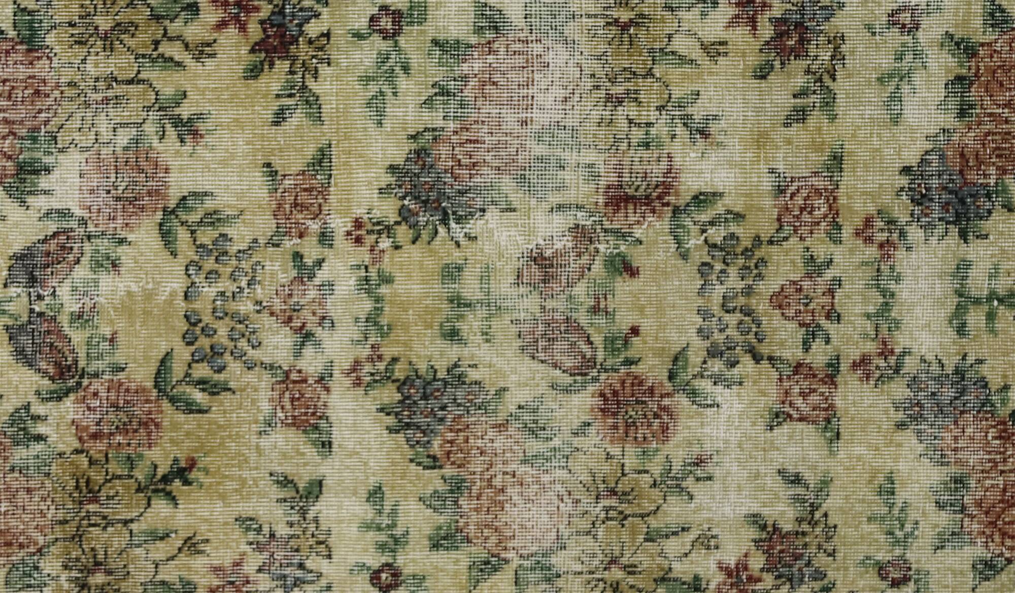 Turkish Anatolian Handmade Vintage Area Rug 208 cm x 115 cm