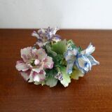 Flower candle holder in faience Old Capodimonte