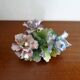 Flower candle holder in faience Old Capodimonte