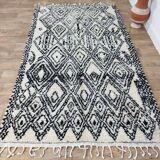 Handmade wool Berber rug 245 X 145 CM