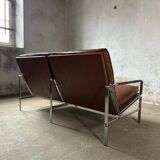 Design two-seater sofa Model FK 6720 from Fabricius & Kastholm, brown leather