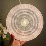 Vintage pink and red Clichy glass lampshade pendant light