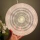 Vintage pink and red Clichy glass lampshade pendant light