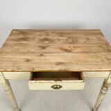 Early 20th century wooden work table or writing desk with original patina
