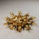 Italian gold wall or ceiling light, Banci Firenze, 1970s