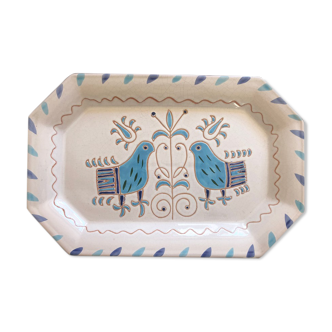 Ceramic dish birds 1970