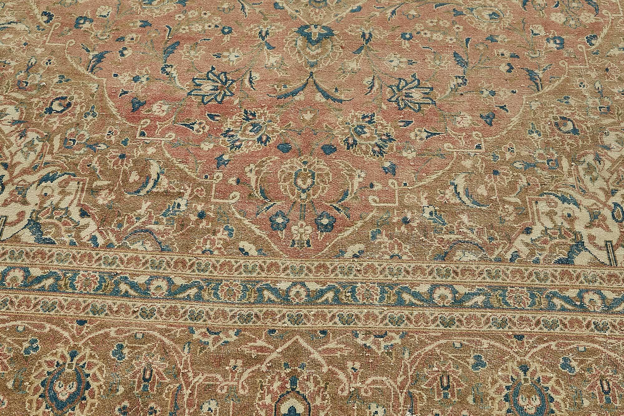 Tapis vintage unique fait à la main 293 cm x 484 cm