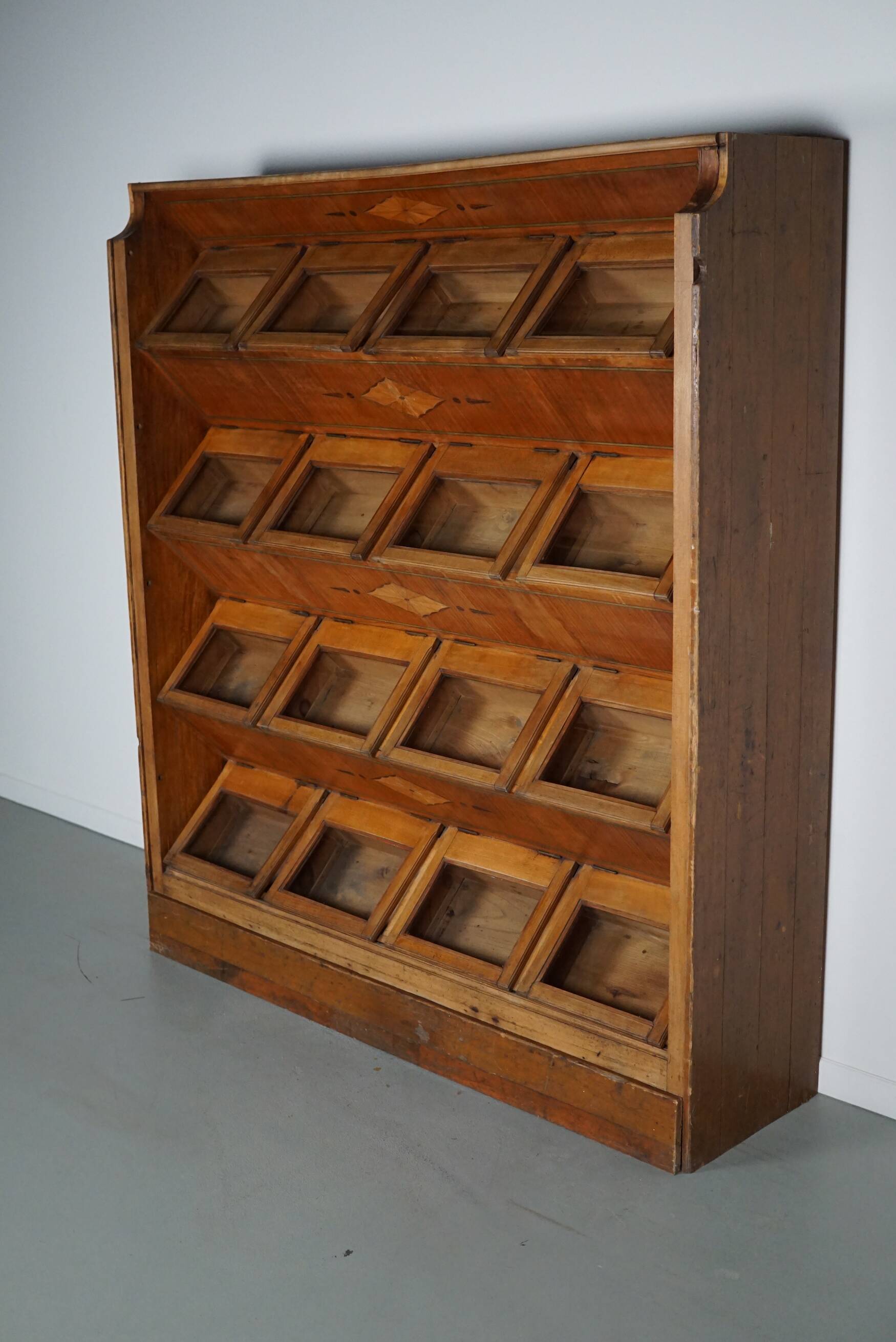 Large Dutch Beech Haberdashery Shop Cabinet, 1920s/30s