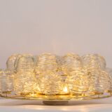 Spectacular Sputnik Flush Mount Glass Snow Balls by Doria, Germany, 1970s