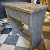 Rustic wooden bedside table