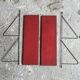 Set of 3 wall shelves thong with metal studs in pins - design 1950