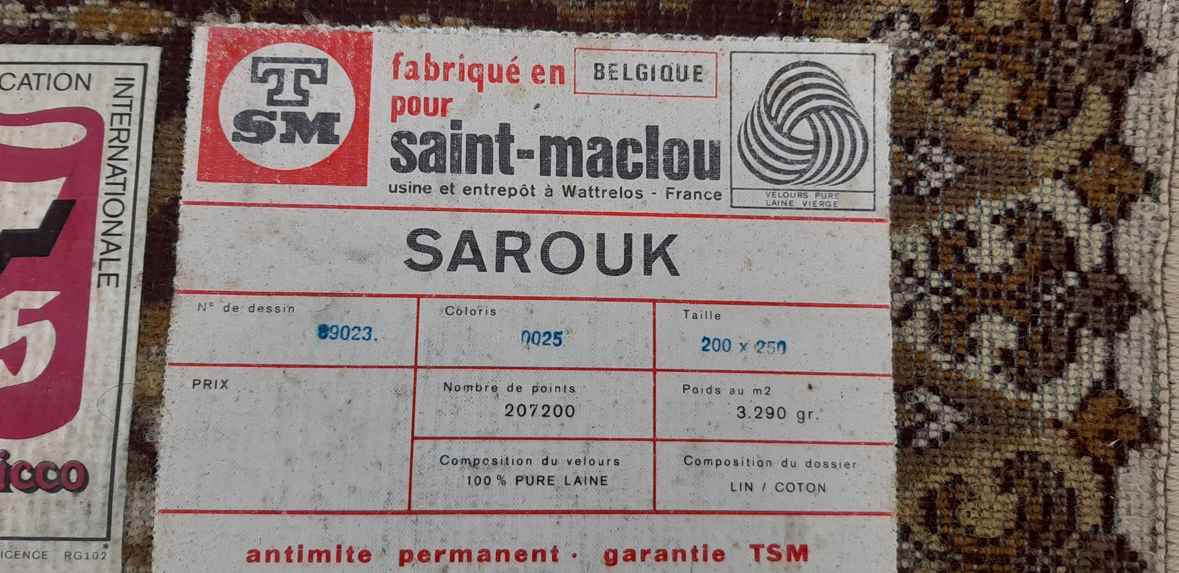 100% Wool St Maclou Mechanic Carpet 250x200cm