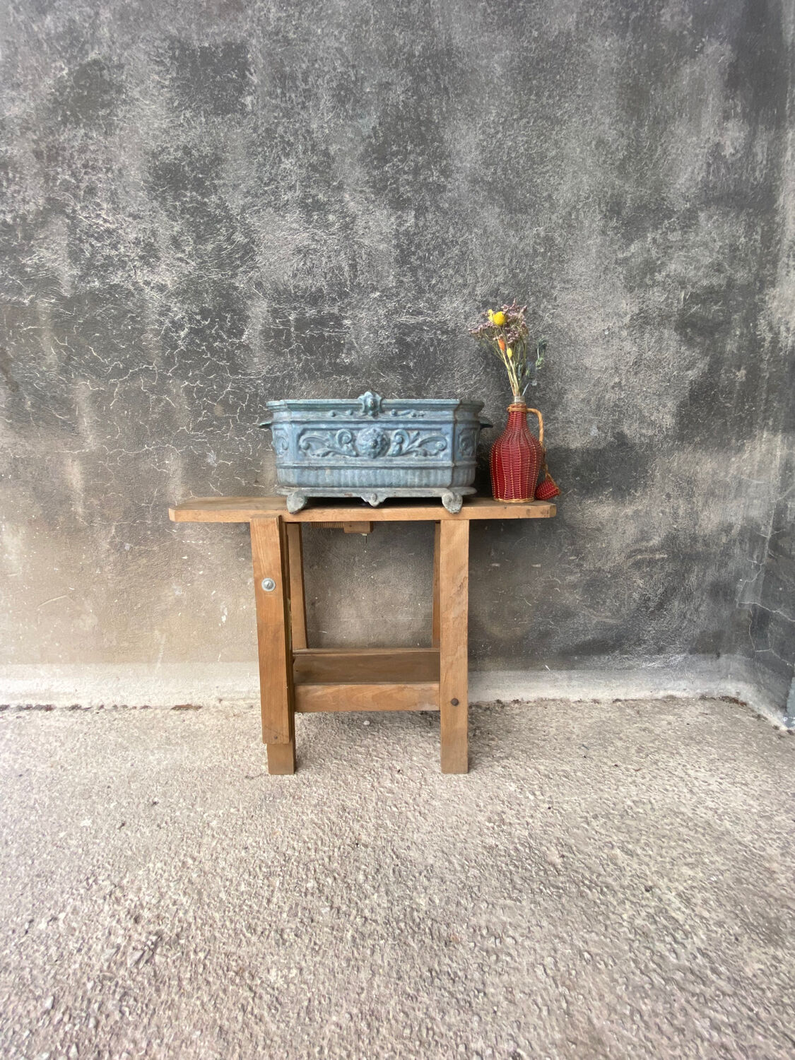 Old wooden workbench for children
