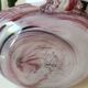 Stylish and refined vase, in marbled blown Art glass, Murano style