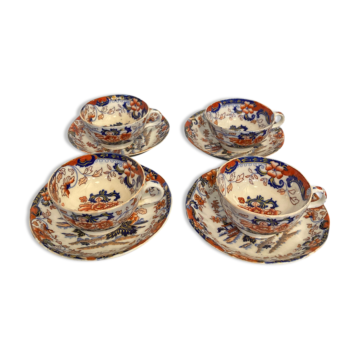 Set 4 cups and saucers Minton Amherst 824