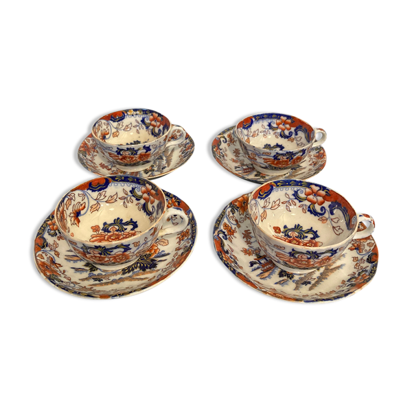 Set 4 tasses et soucoupes Minton Amherst 824