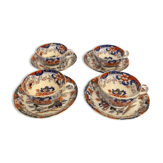 Set 4 tasses et soucoupes Minton Amherst 824